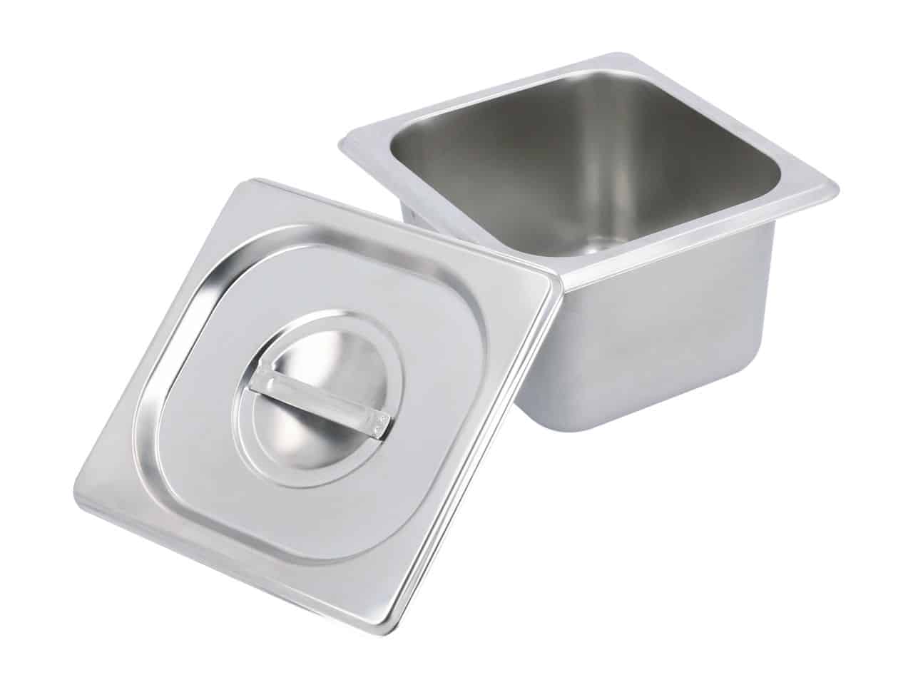 Edelstahl-Gastronormbehälter mit Deckel