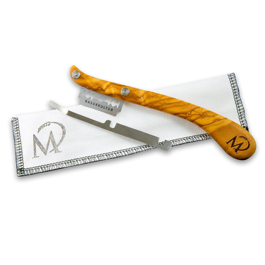 Rasiermesser mit Holzgriff und Etui