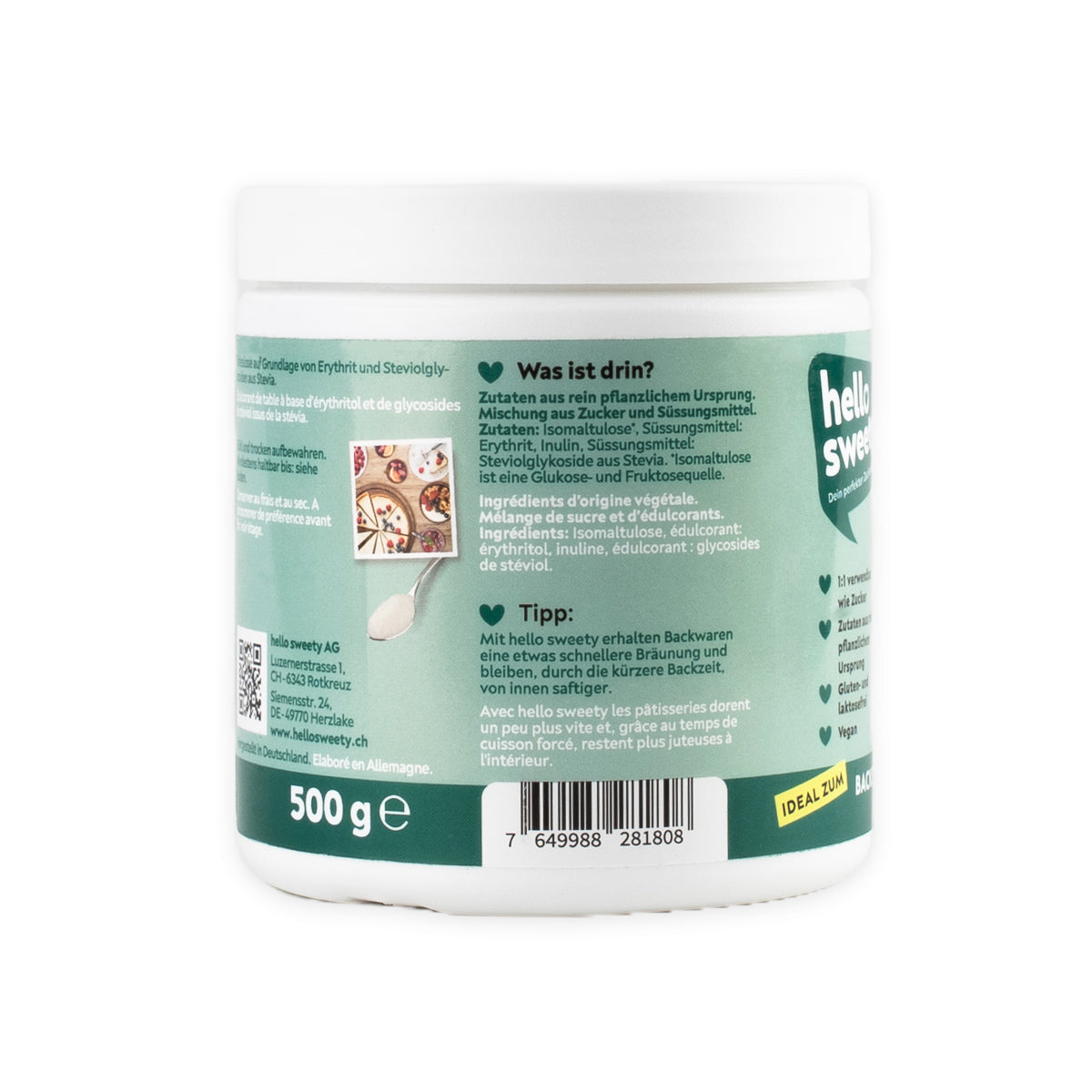 hello sweety - der Zucker der Zukunft 500g Dose