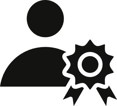 Person mit Auszeichnung oder Zertifikat