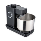 Schwarze Küchenmaschine mit Edelstahlschüssel