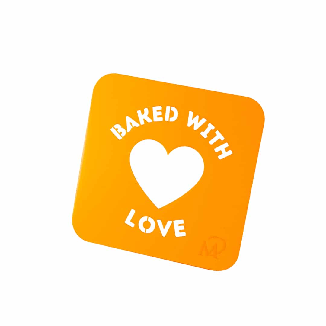 Backschablone "Baked with Love"