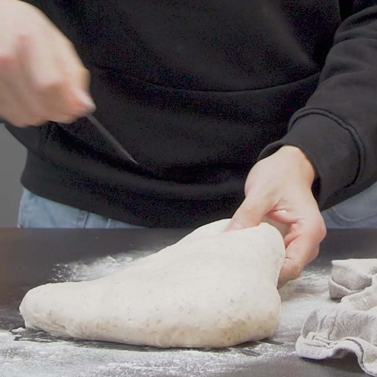 Brot Starter Set mit Pariserbrotklinge gezackt & Teigabstecher