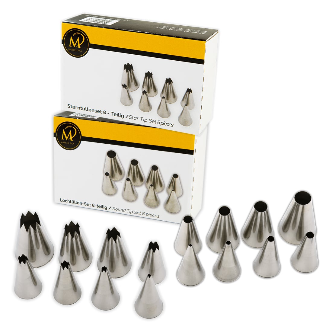 Spritztüllen-Set aus Edelstahl, Verpackung