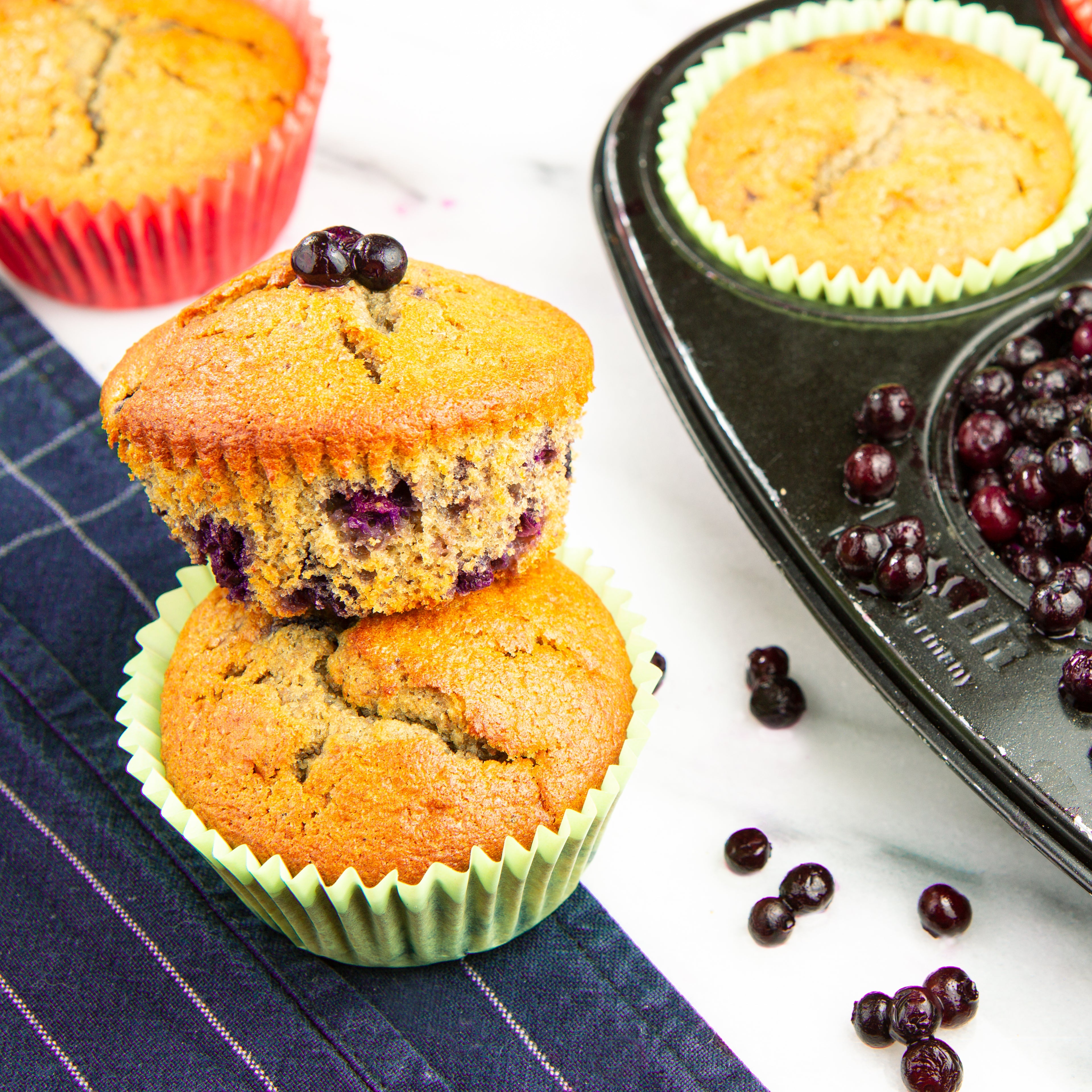 Vollkorn Blauebeer Muffins