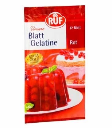 RUF Blatt Gelatine Rot 20 g