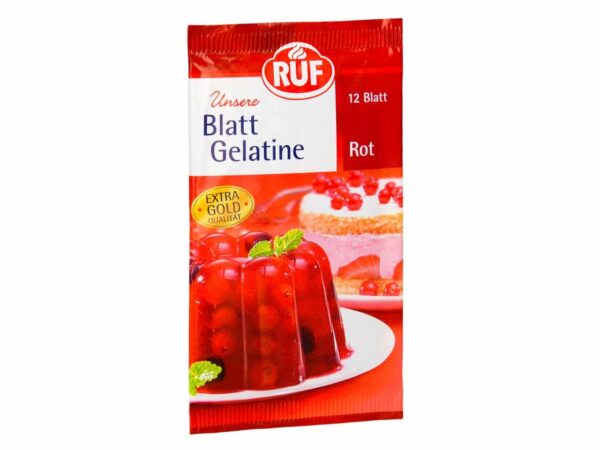 RUF Blatt Gelatine Rot 20 g V01