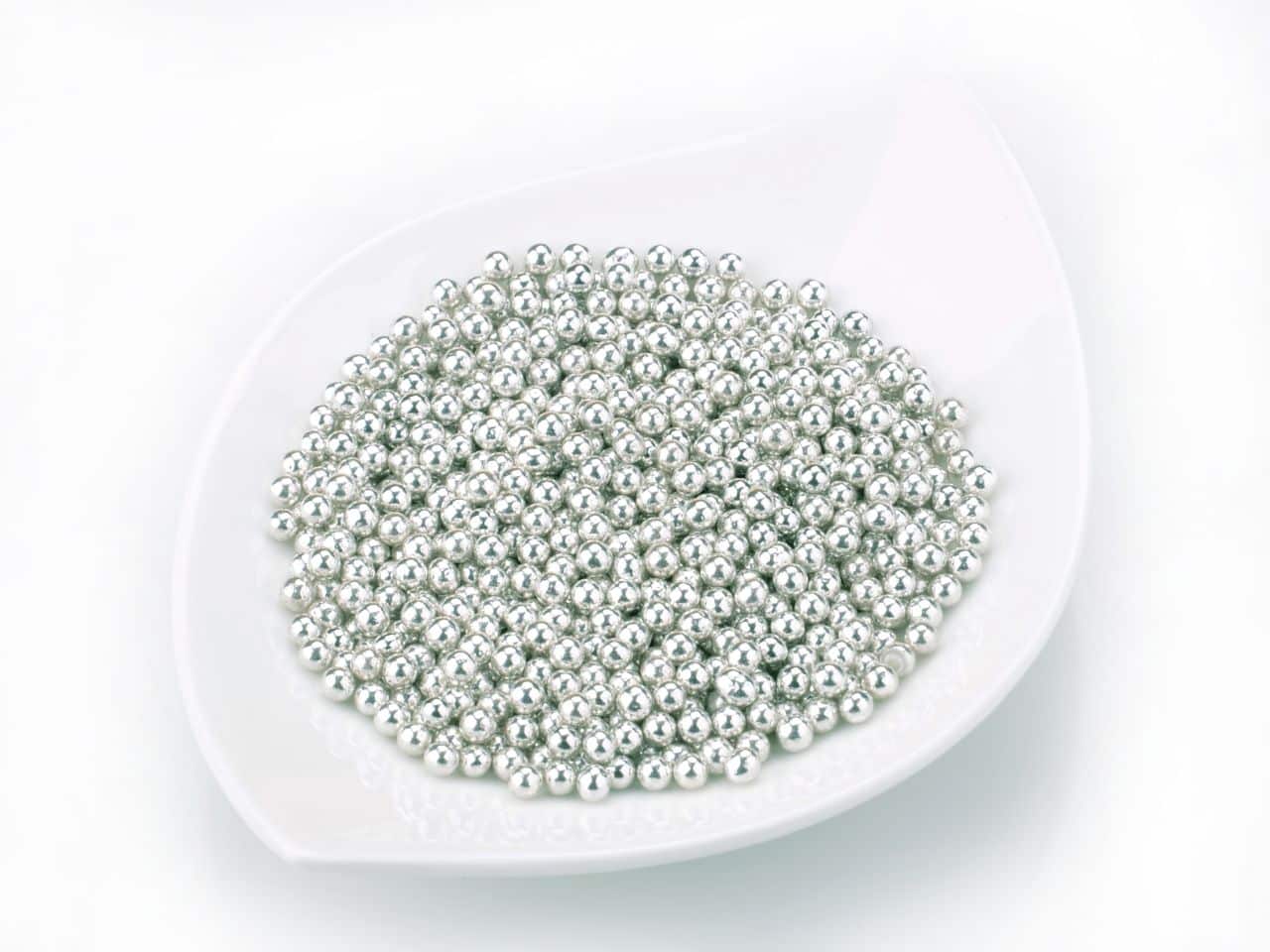 Silberperlen klein, Zucker 50 g