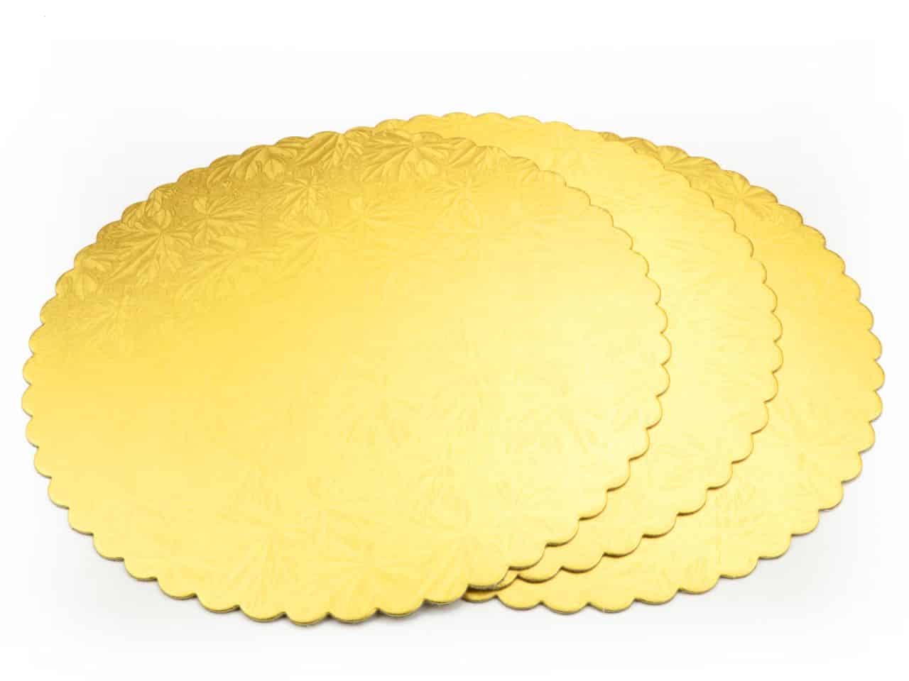 Cakeboard 28 cm gold 3 Stück V01
