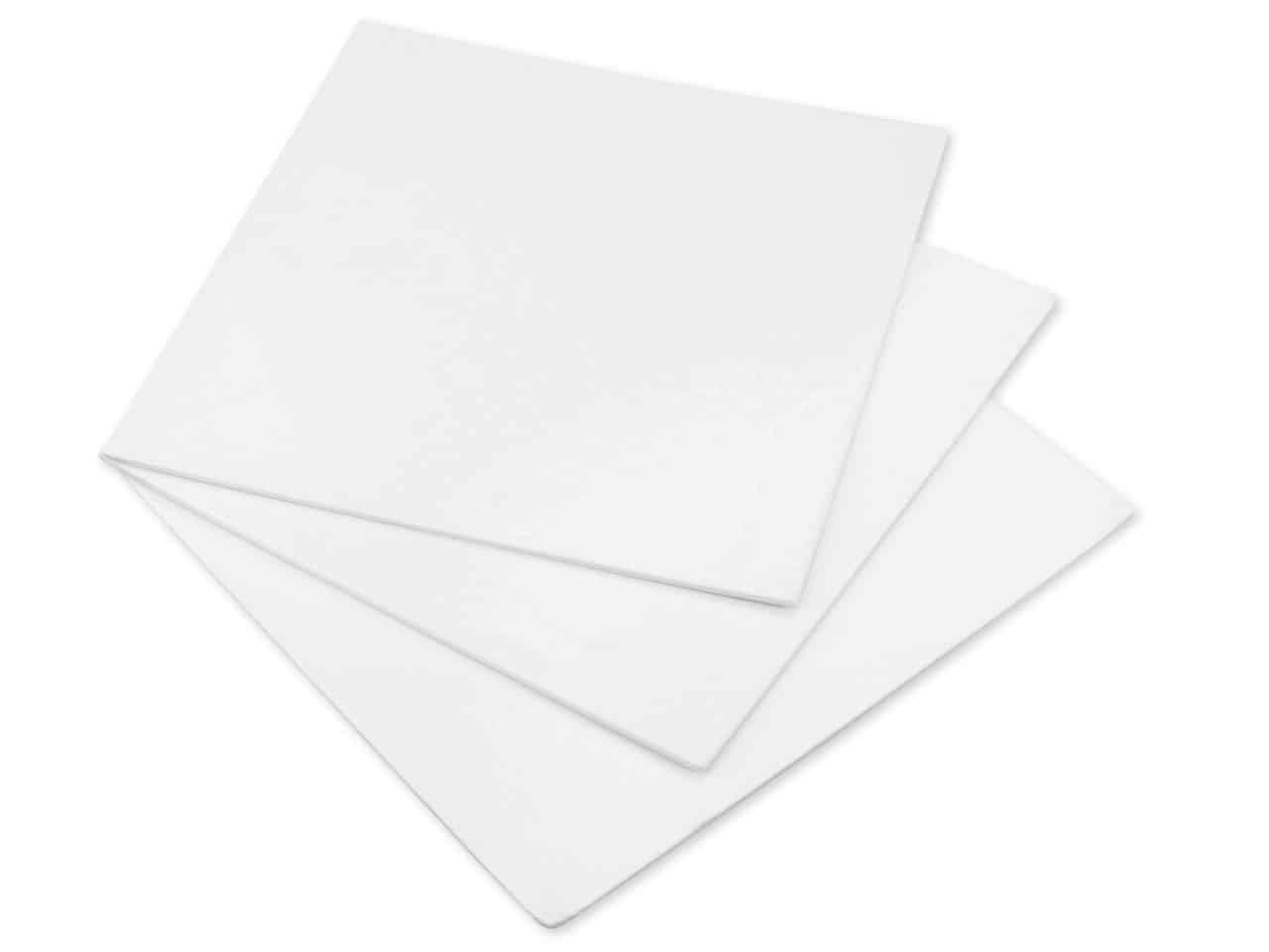 Cakecard quadrat 20 cm weiß 3 Stück V01