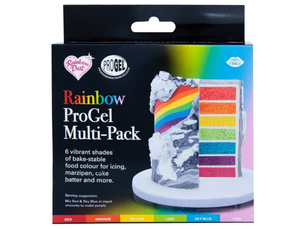 Lebensmittelfarbe ProGel Multipack Rainbow